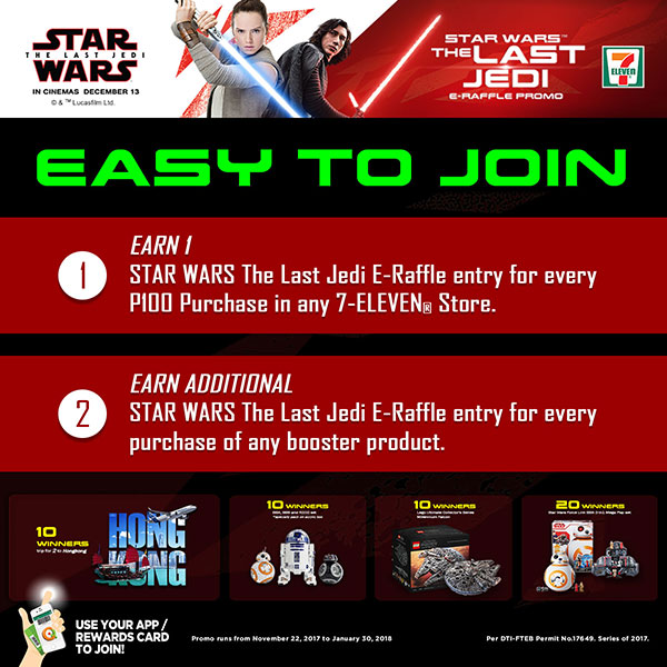 Star Wars Episode 8: The Last Jedi E-Raffle