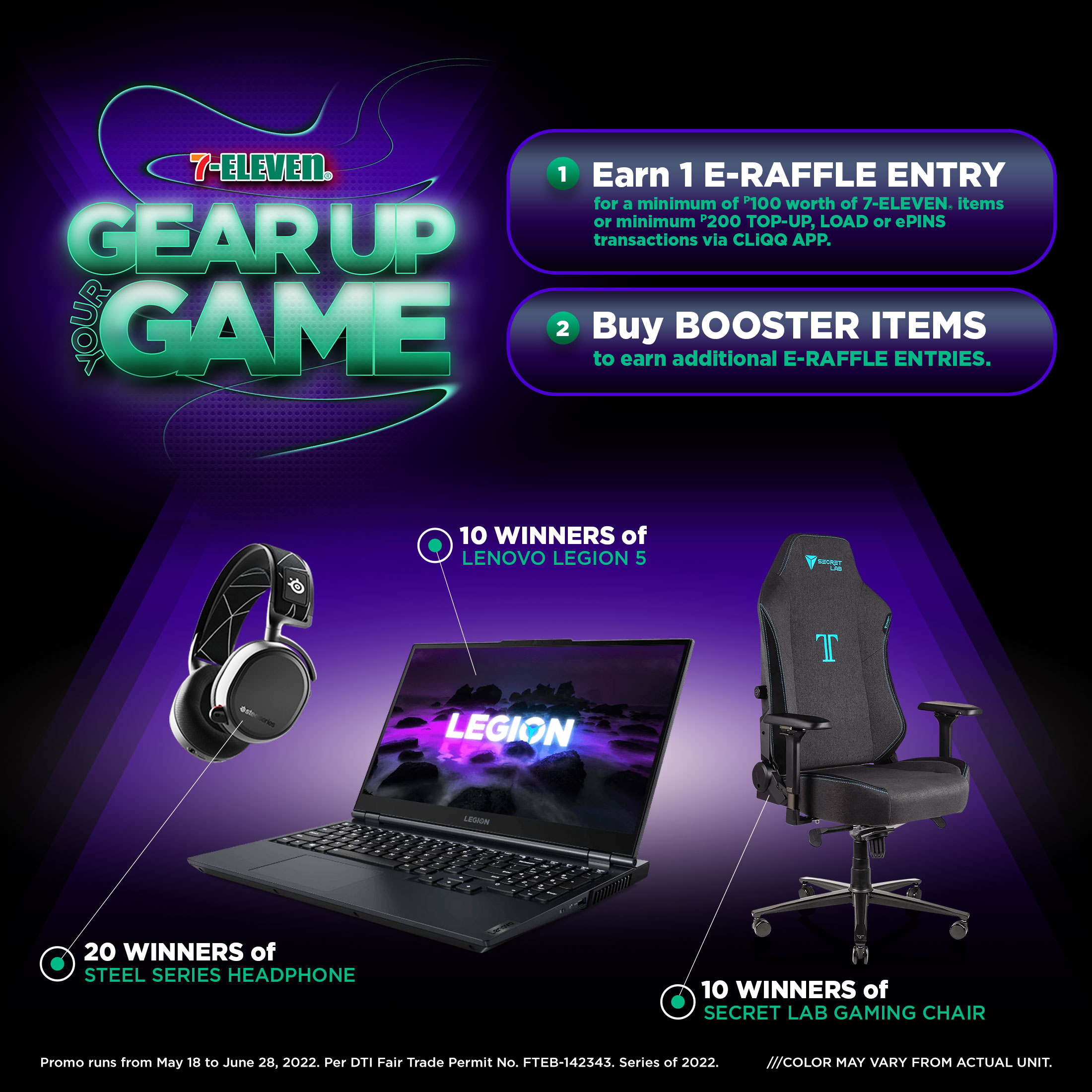 Gear Up Your Game Promo Winners